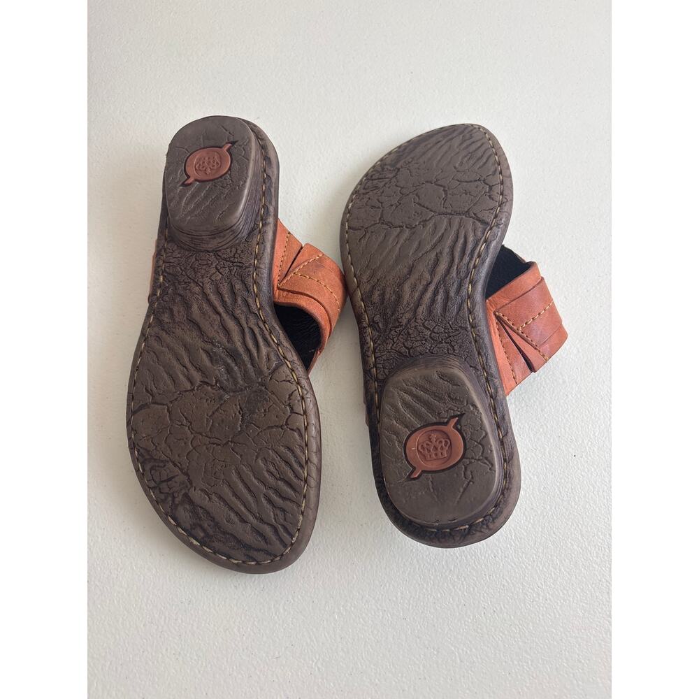 Born Leather Thong Sandals Brown Comfort Flip Flops Size 6 - Picture 5 of 6
